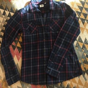 Uniqlo Plaid Flannel Long Sleeve Shirt